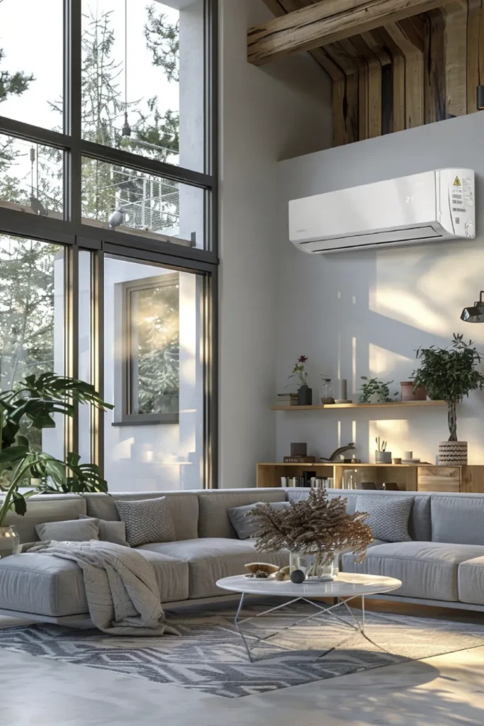 Klimatyzator Rotenso Silver Elis X zamontowany w nowoczesnym mieszkaniu