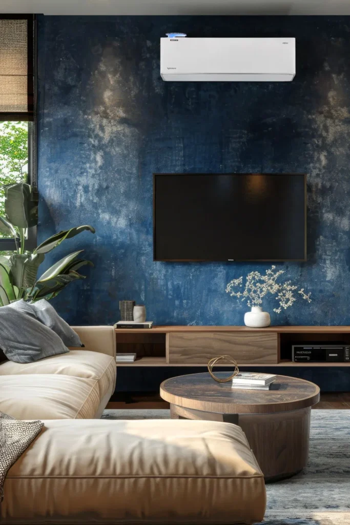 Klimatyzator Rotenso Fresh x zamontowany w nowoczesnym eleganckim mieszkaniu
