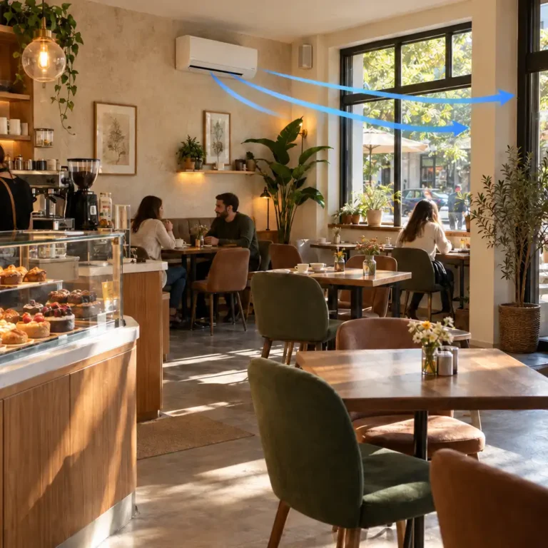 klimatyzacja do lokalu gastronomicznego, odpowiednio zamontowany klimatyzator