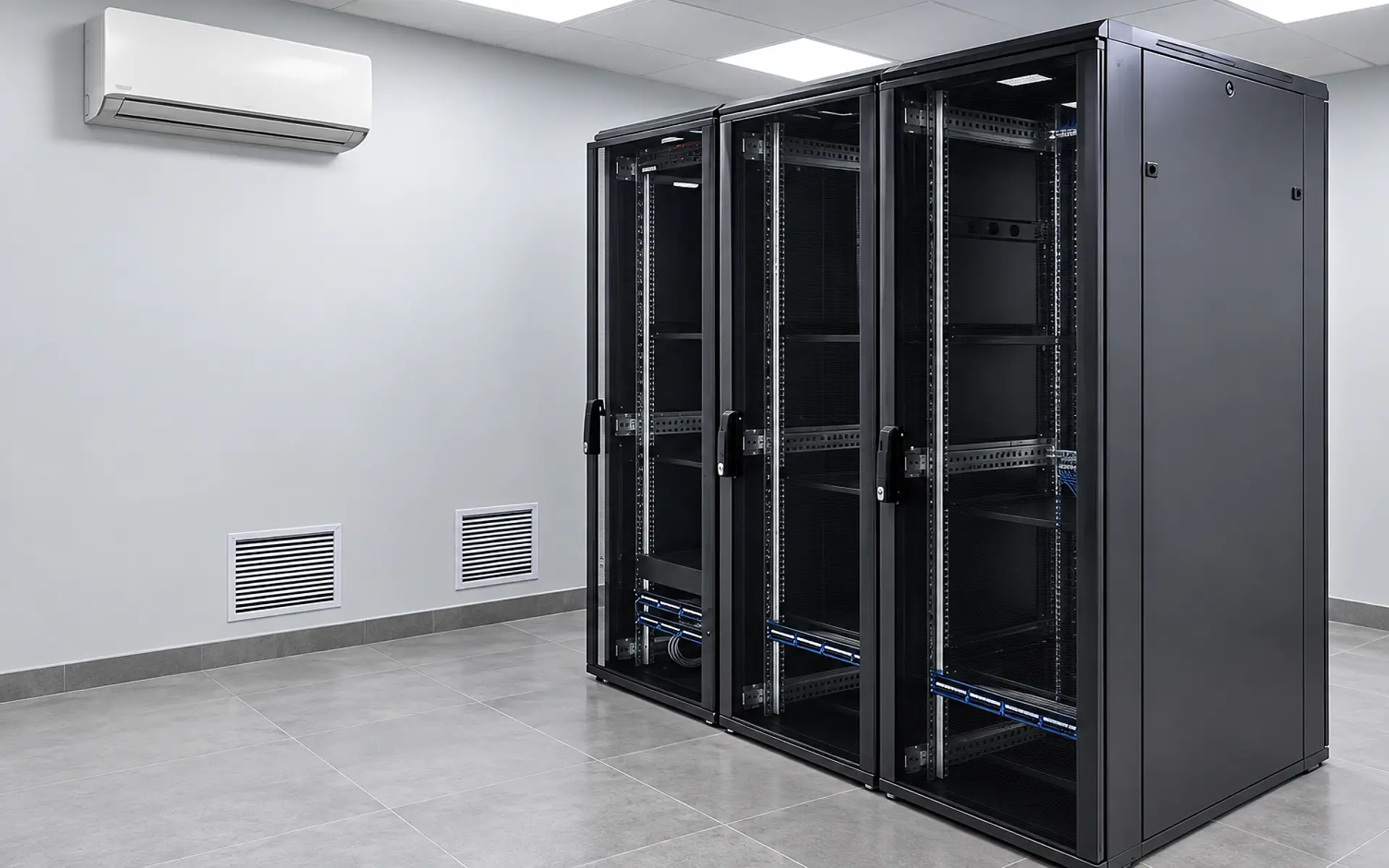 klimatyzacja do pomieszczeń technicznych, jednostka ścienna w serwerowni
